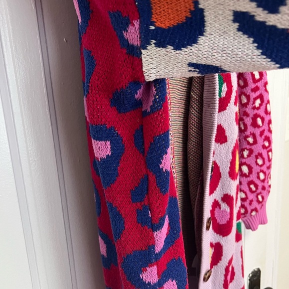 FARM Rio Colorful Leopard Pattern Open-Front Cardigan Sweater - Multi - Picture 4 of 7